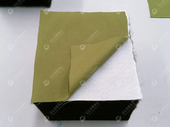 Hot pressing acoustic panels composite