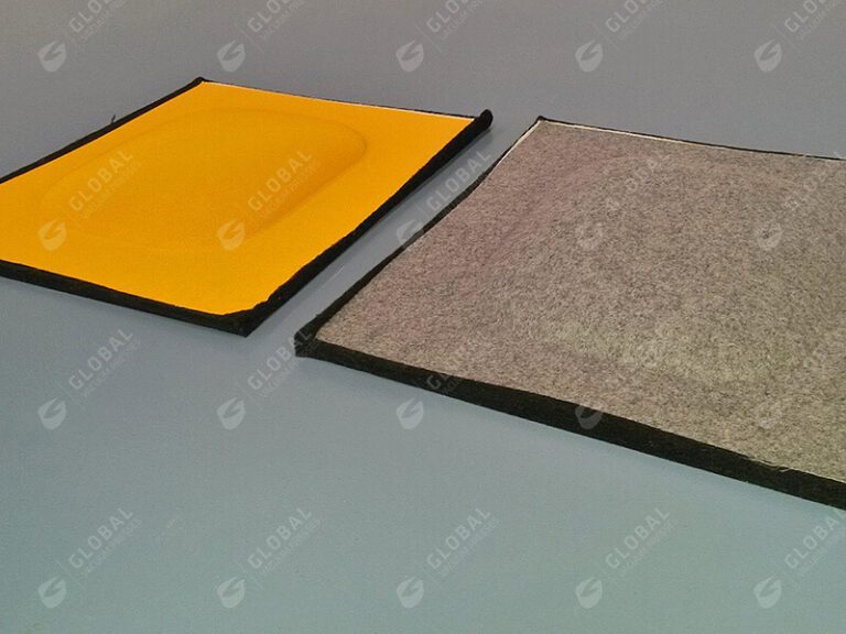 Hot pressing acoustic panels composite