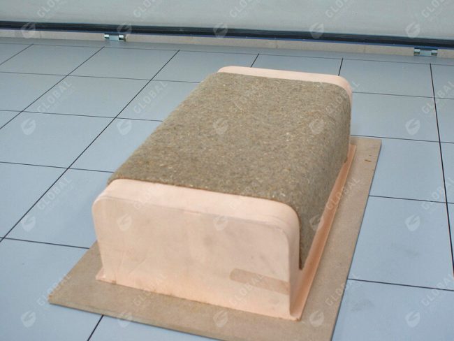 Natural wood composite thermoforming